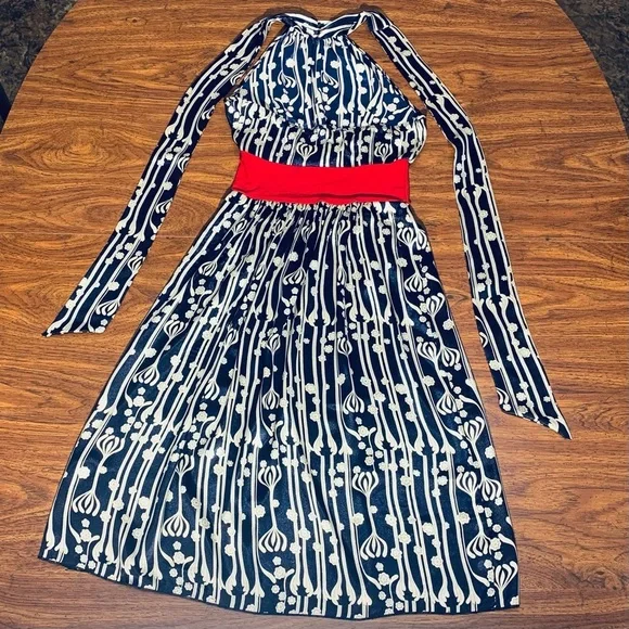 Forever 21 Blue Maxi Sundress Sleeveless and Halter Neckline for Cocktail SZ S - Picture 2 of 5